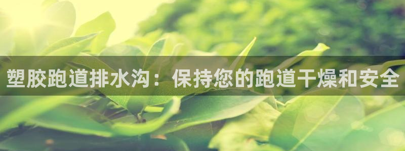 谈球吧体育app下载中心官网苹果：塑胶跑道排水沟：保持您的跑道干燥和安全